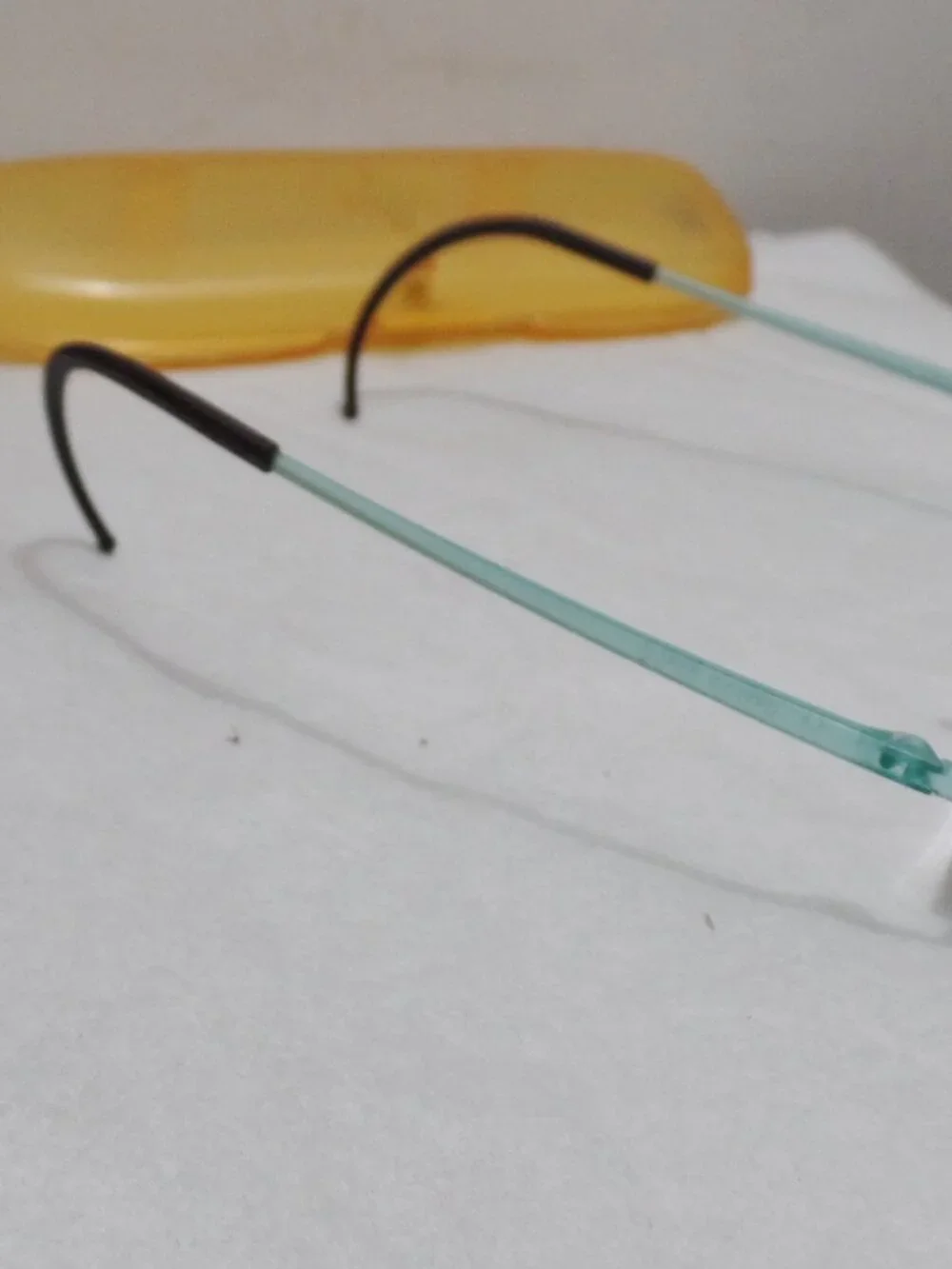 Eyephorics Rimless Light Blue Eyeglass Frames Swiss Made
